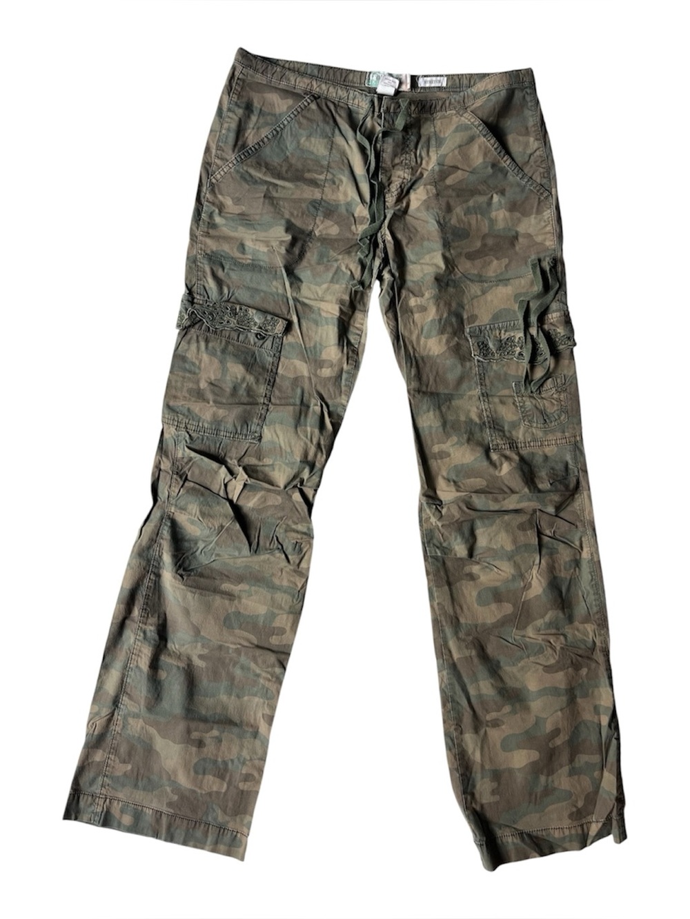 Y2K OLD NAVY ARMY CARGO PANTS STRETCH SIZE 4 WOMENS